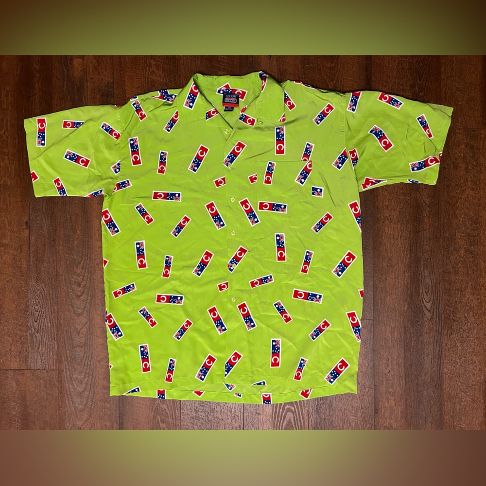 Vintage Coogi Down Under Blue Short Sleeve Button Down Shirt Men's 3XL